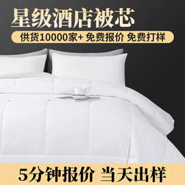 全棉防羽布被子酒店宾馆秋冬加厚民宿纯棉白色被芯批发加厚保暖