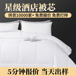 全棉防羽布被子酒店宾馆秋冬加厚民宿纯棉白色被芯批发加厚保暖