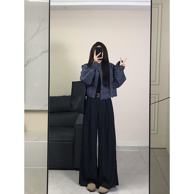 大码女装秋季套装女2024新款韩版时尚减龄外套显瘦休闲长裤两件套