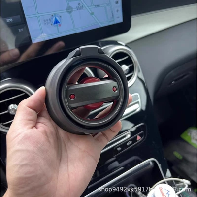 Cross-Border Wholesale Suitable for Bmw Mini Air Vent Modification R56/F56 Car Cup Holder Drink Holder (Car cup holder/beverage holder) - silver-and-black-classic-no-letters-printed