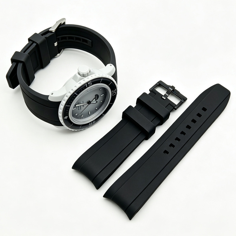 Suitable for Omega and Swatch collaborative watch straps, silicone planetary moon arc Rolex watch straps, 20mm and 22mm Suitable for Omega and Swatch collaborative watch straps, silicone planetary moon arc Rolex watch straps, 20mm and 22mm