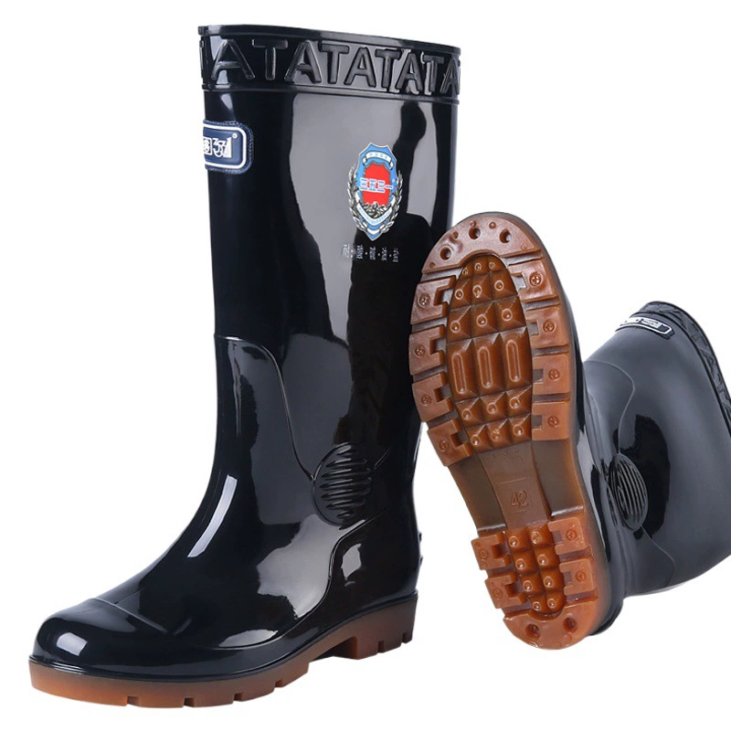 3531 новые мужские высокие резиновые сапоги 1812 черные толстые высокие резиновые сапоги три доказательства защиты труда резиновая обувь Водная обувь оптом