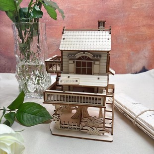 Double Tree House 3D Three-dimensional Puzzle Building Blocks Toy Gift Cross-border Hot DIY Handmade Ornaments