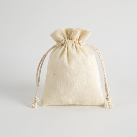 Factory direct supply bamboo cotton bag drawstring storage bag jewelry flannel bag jewelry text play packaging bag