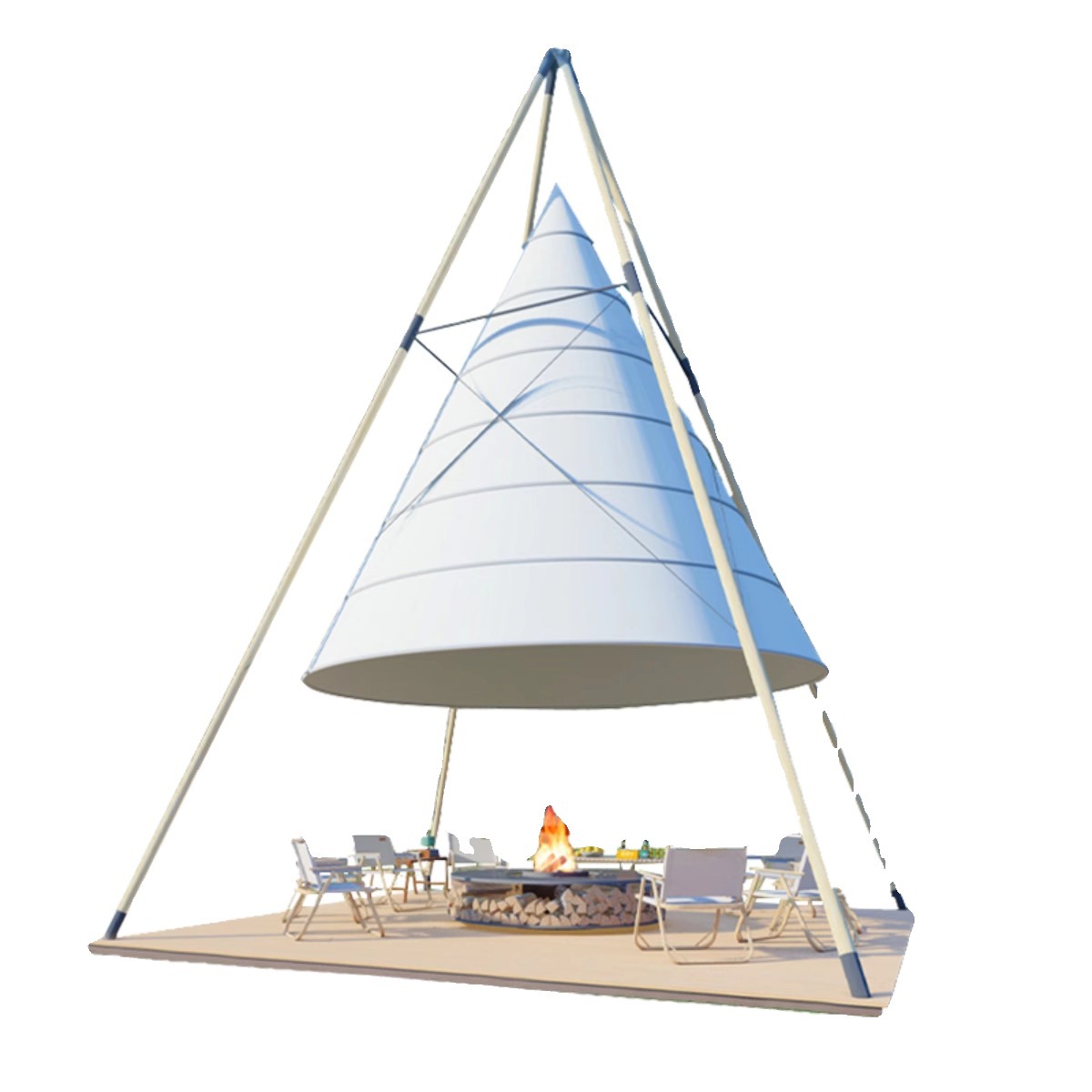 Red de sombra de jardín Festival de bambú rojo Linterna tienda de campaña al aire libre Fuego de ocio paisajismo café tienda de comidas