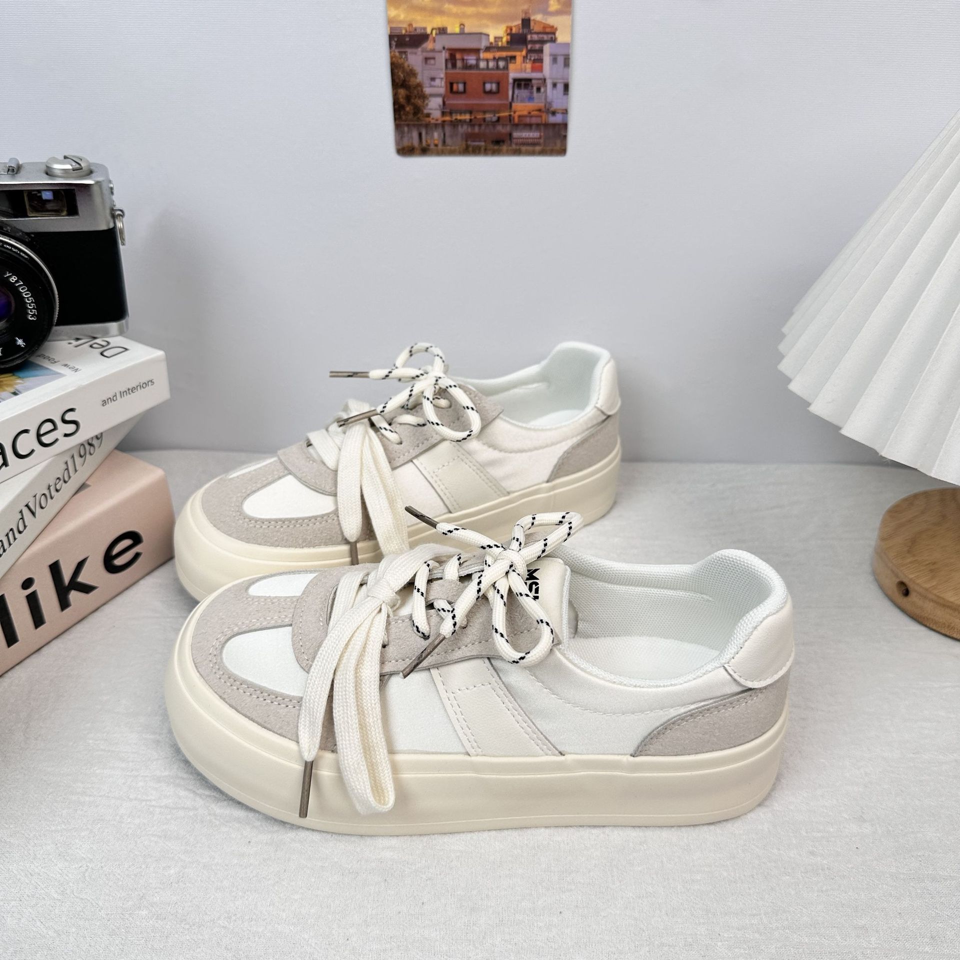 6651 Zapatos casuales de plataforma cómodos de moda de todo fósforo 2025 primavera nuevos zapatos de entrenamiento alemanes simples y transpirables zapatos de mujer image 3