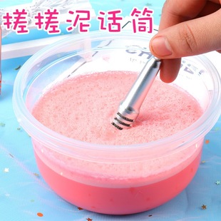 Mobile phone microphone microphone slime small mud headset radio slime microphone poke crystal mud slime