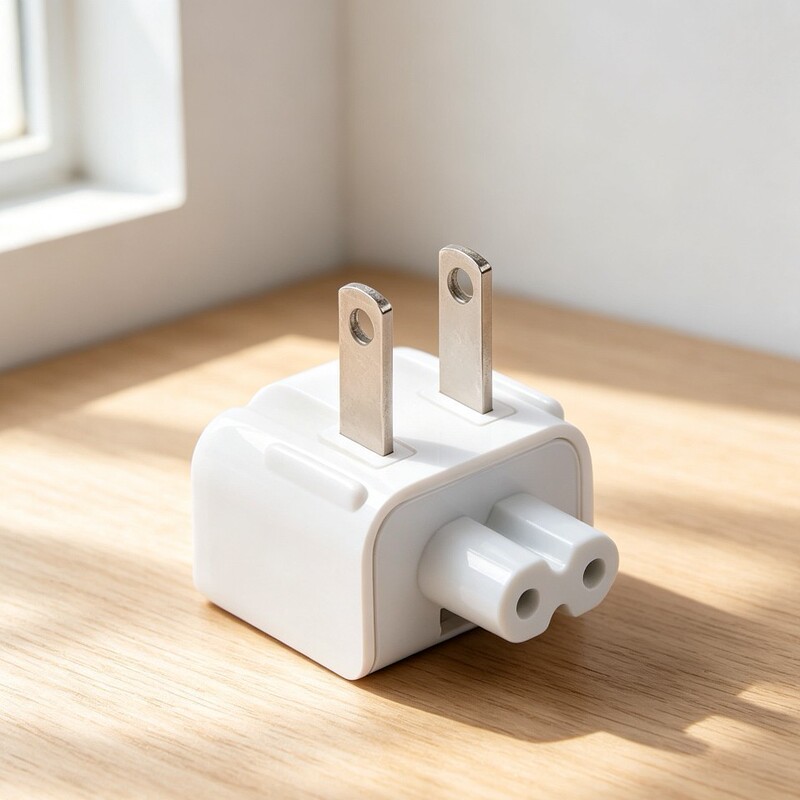 Universal adapter suitable for Apple laptop power chargers, US standard converter, foldable power plug
