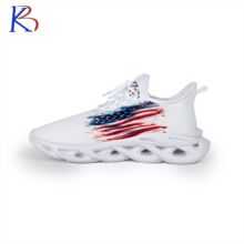 户外刀锋男女鞋运动跑鞋网布跑步鞋跨境美国独立日爱国国旗定制