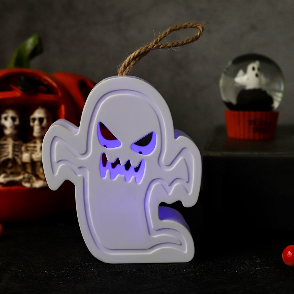 Halloween lámpara de calabaza portátil fiesta decoración prop lámpara esqueleto lámpara LED vela electrónica colgante lámpara fantasma