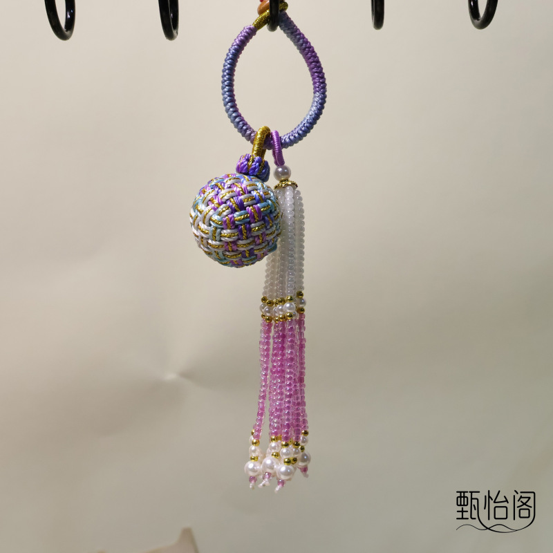 新款手工编织有球必应转运球包挂饰品挂件包挂流苏DIY时尚潮流|undefined