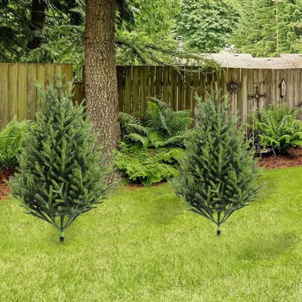 Cross-Border Christmas Tree Garden Outdoor Indoor Home Decoration Ornaments Simulated Norfolk Pine Needle Ground Tree Green Plants