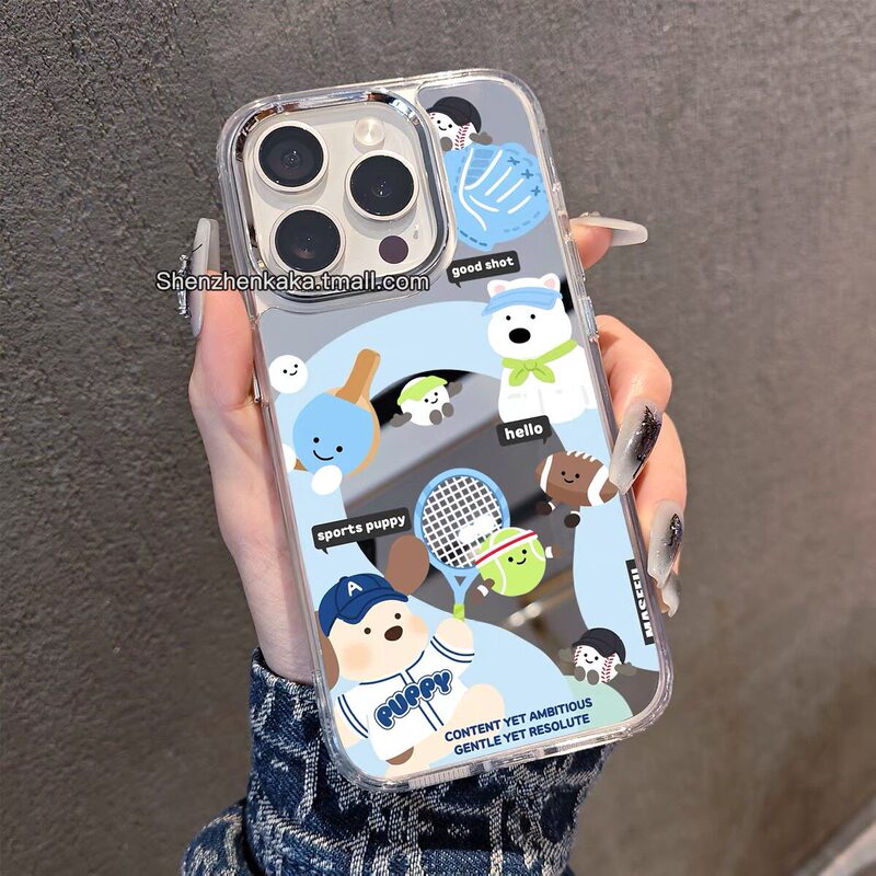 Tennis animal-themed phone case for Samsung S26 Ultra, mirror finish, also available for S25+, S24 FE, and Apple 18 Tennis animal-themed phone case for Samsung S26 Ultra, mirror finish, also available for S25+, S24 FE, and Apple 18