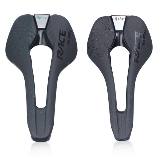 RACEWORK mountain road bicycle seat cushion saddle cushion microfiber leather hollow comfortable breathable folding bicycle seat bag