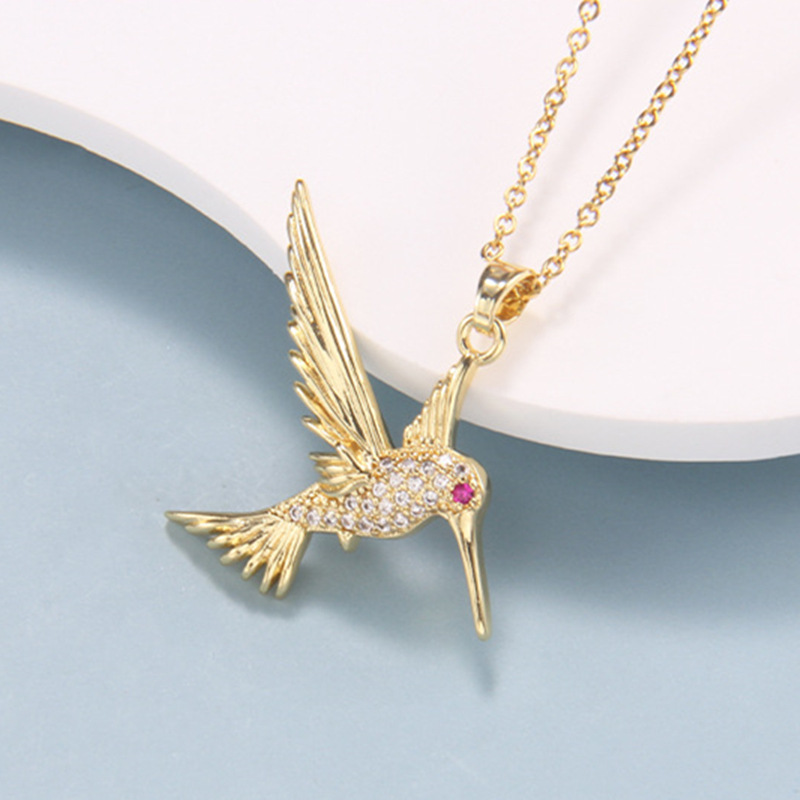 Elegant Casual Bird Copper 201 Stainless Steel Plating Zircon Women's Pendant Necklace display picture 5