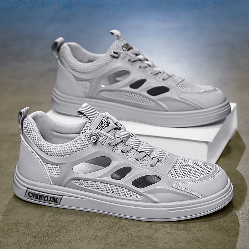 Zapatos de skate de hombre versátiles 2026 verano nuevo estilo de malla al aire libre hueco sandalias transpirables moda ligera zapatos casuales moda