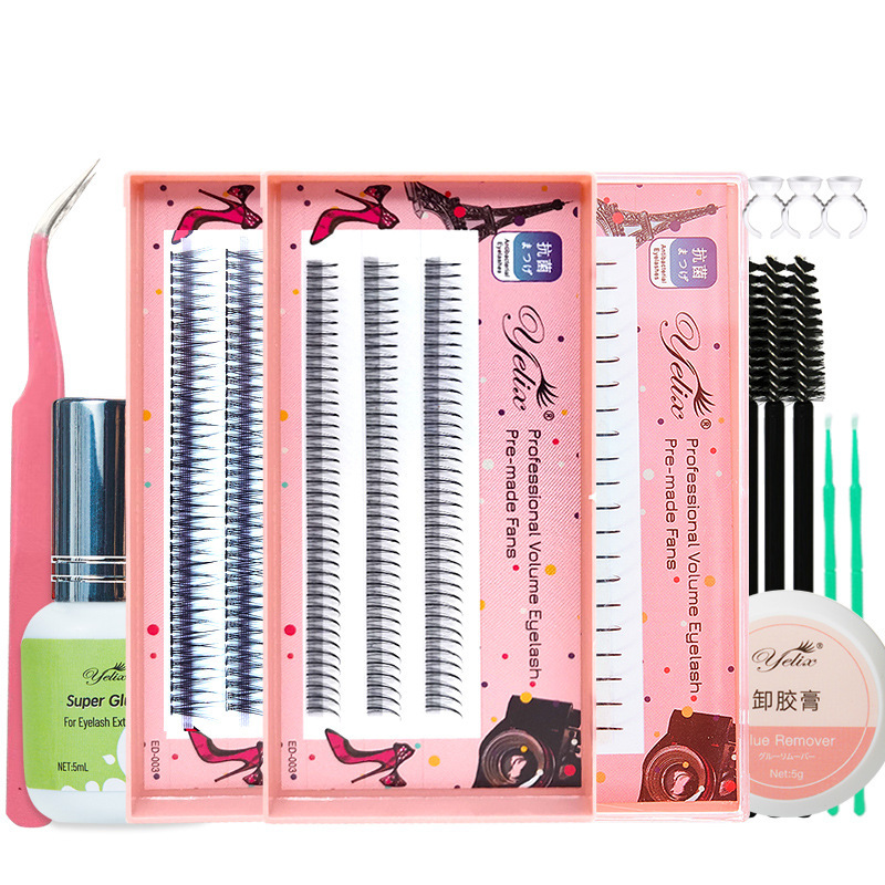 Fábrica auto-injerto caricatura Barbie ojos injerto set pestañas plantación segmentación de un solo racimo de flores de hadas al por mayor