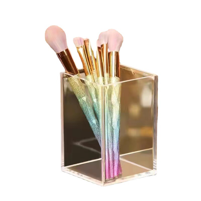 Transparente DIY titular de la pluma titular de almacenamiento de escritorio para estudiantes de gran capacidad titular de la pluma simple al por mayor una rejilla dos rejillas entrega de una pieza