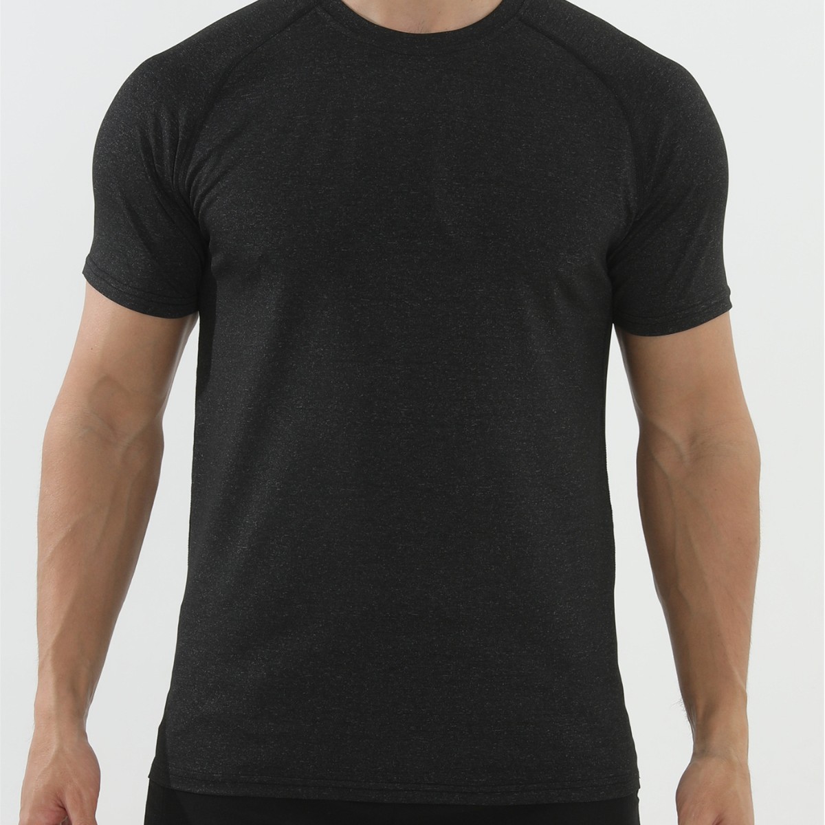 Músculos locos Fitness Fitness en verano camiseta de manga corta masculina de color sólido baloncesto corriendo Fitness entrenamiento americano image 7