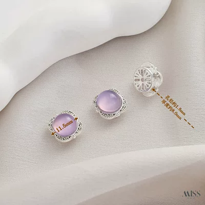Zərgərlik ara hissələri — amethyst, plated with real gold and - silver-natural-blue-purple-agate-four-petal-flower-spacer-bead-1-piece