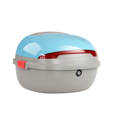 Buckle Storage Box, Large Rear — Electric car tail box - light-blue-factory-direct-sales-30l-medium-sized-trunk-can-hold-summer-helmet