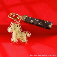 足金小马钥匙扣马上有钱马上爆富包包挂饰钥匙扣汽车扣批发送朋友