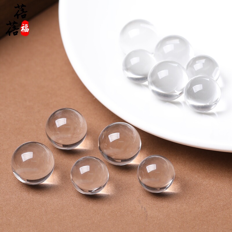 White Crystal Loose Beads Single Beads, Bull's Nose White Crystal Bubble Beads Bracelet, Non-Porous and Semi-Porous White Crystal Round Beads Wholesale