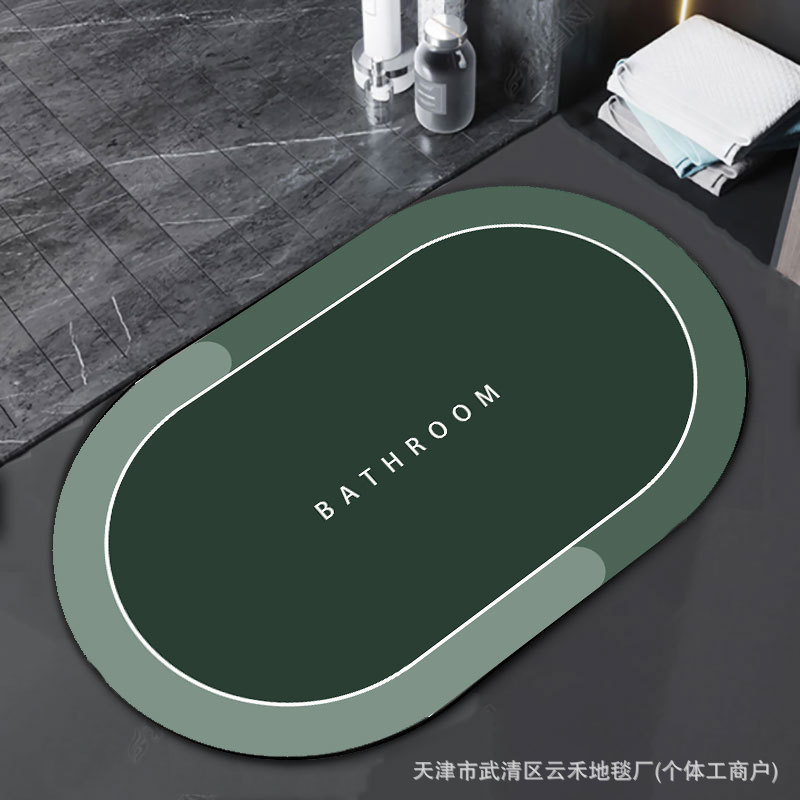 Transfronterizo simple almohadilla de suelo de baño de barro de diatomeas resistente al deslizamiento absorción de agua almohadilla de inodoro puerta de inodoro almohadilla de pie antisucia