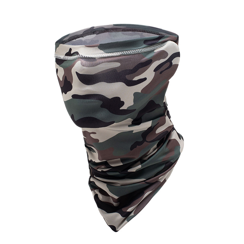 Ciclismo máscara de protección solar Sombrilla de seda de hielo máscara de protección UV de viaje al aire libre pañuelo mágico bufanda elástica de secado rápido