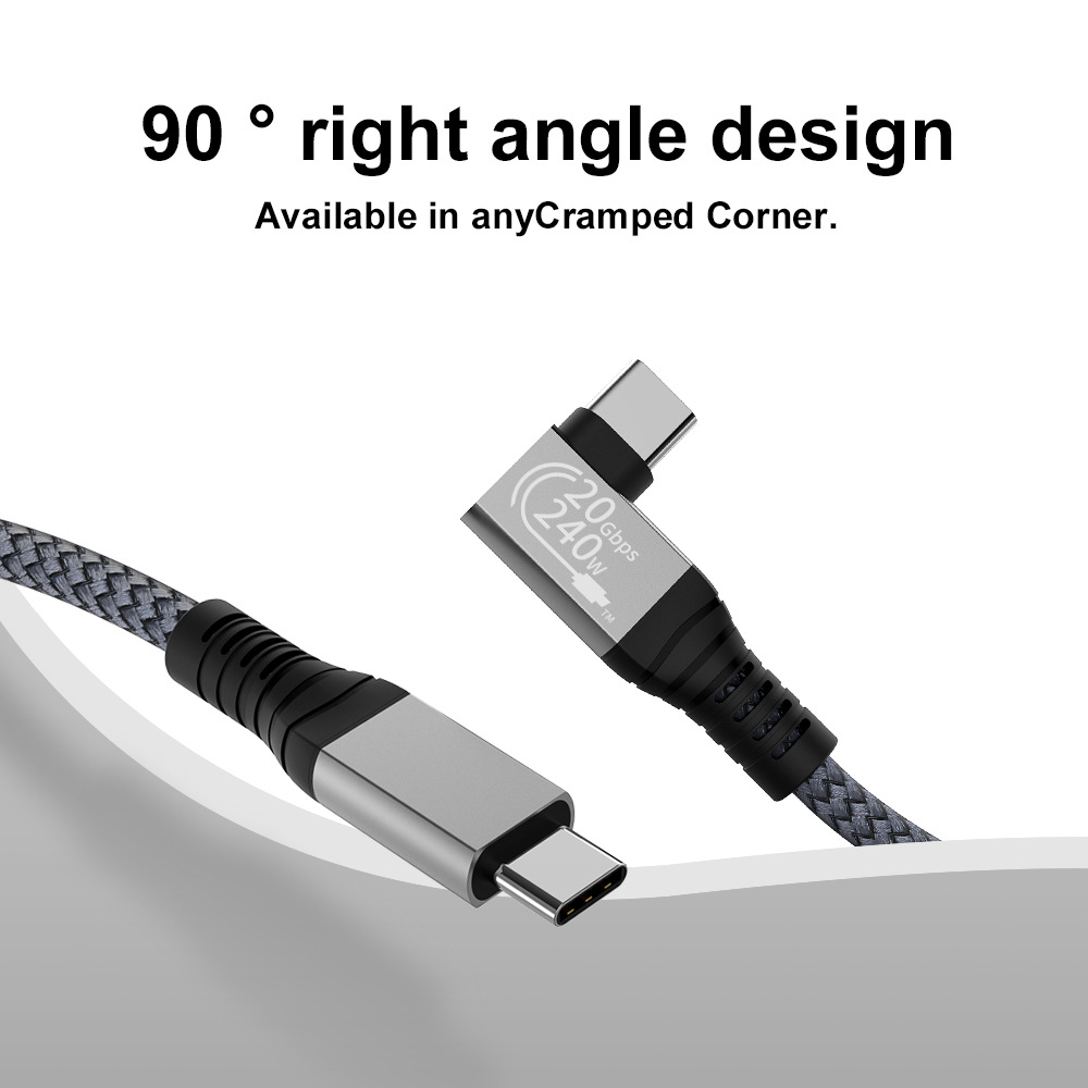 Full function TypeC data USB3.2ctoc sound projection woven 240W5A fast charging cable_voghion.com