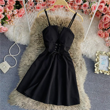 Summer New Sexy Backless Strapless Women Dress Fashion V-Nec