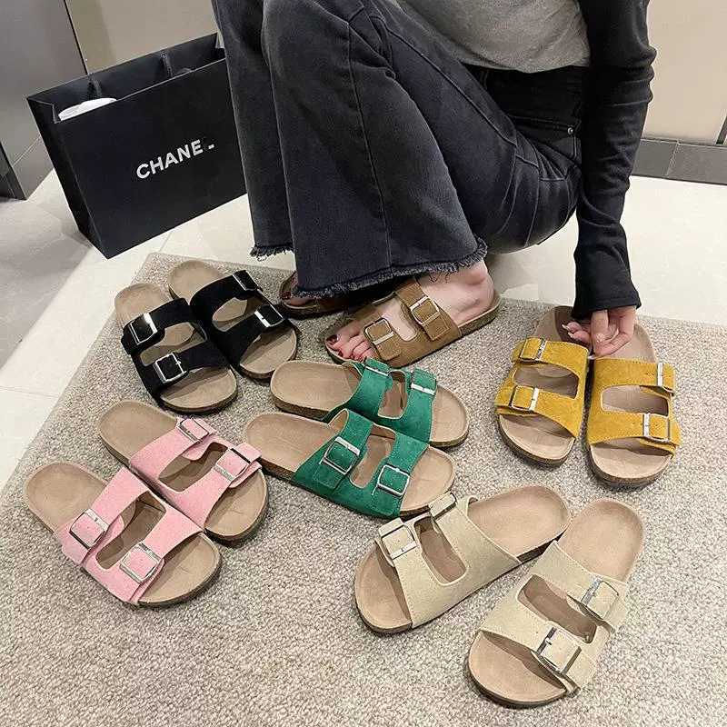 Трансграничная Внешняя торговля 2023 летняя сказочная повседневная обувь на платформе в Корейском стиле, полутапочки, женские сандалии, праздничная пляжная обувь
