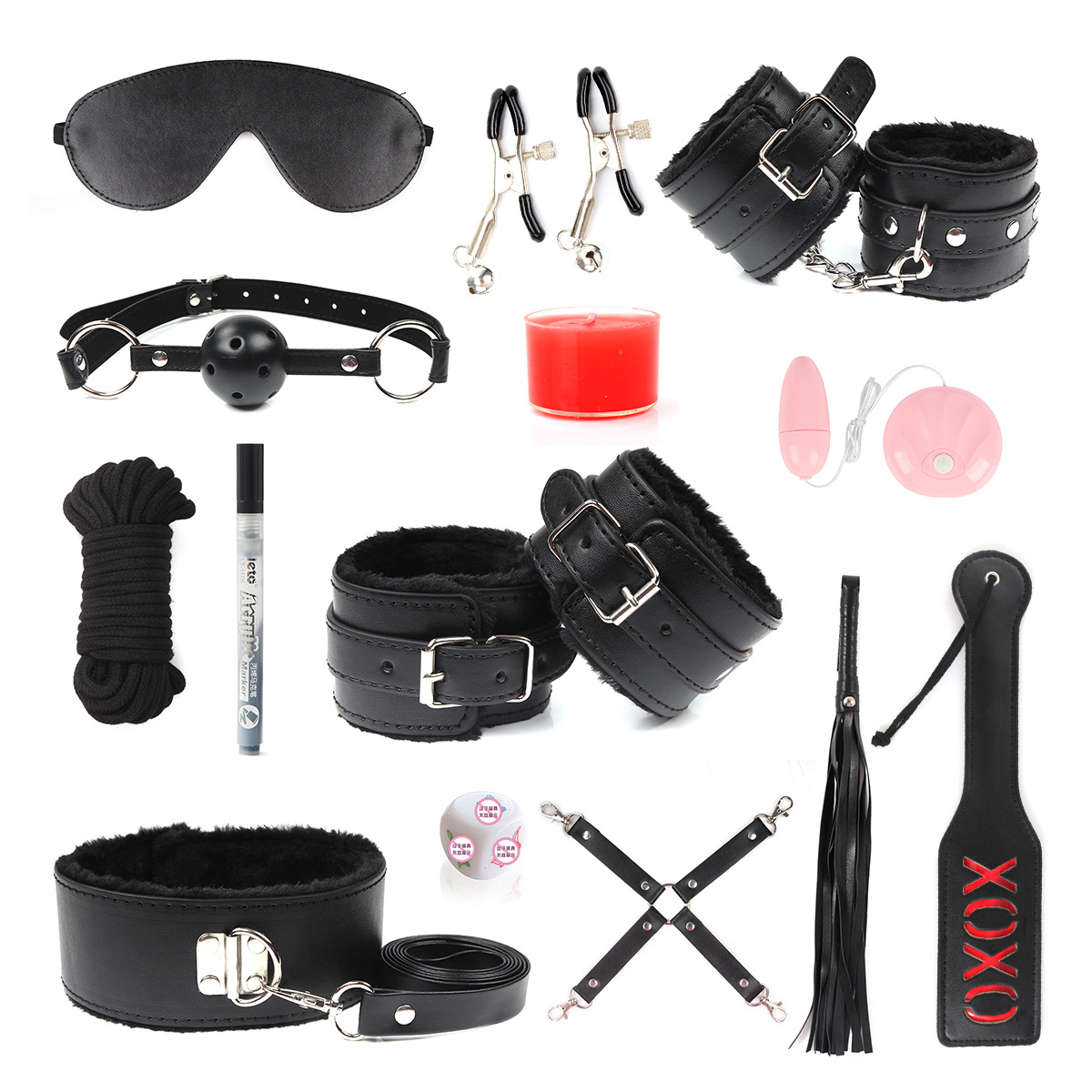 Productos para adultos SM, divertidos ataduras para la cama, juego de 14 accesorios, juguetes eróticos femeninos, juguetes de castigo para parejas image 3