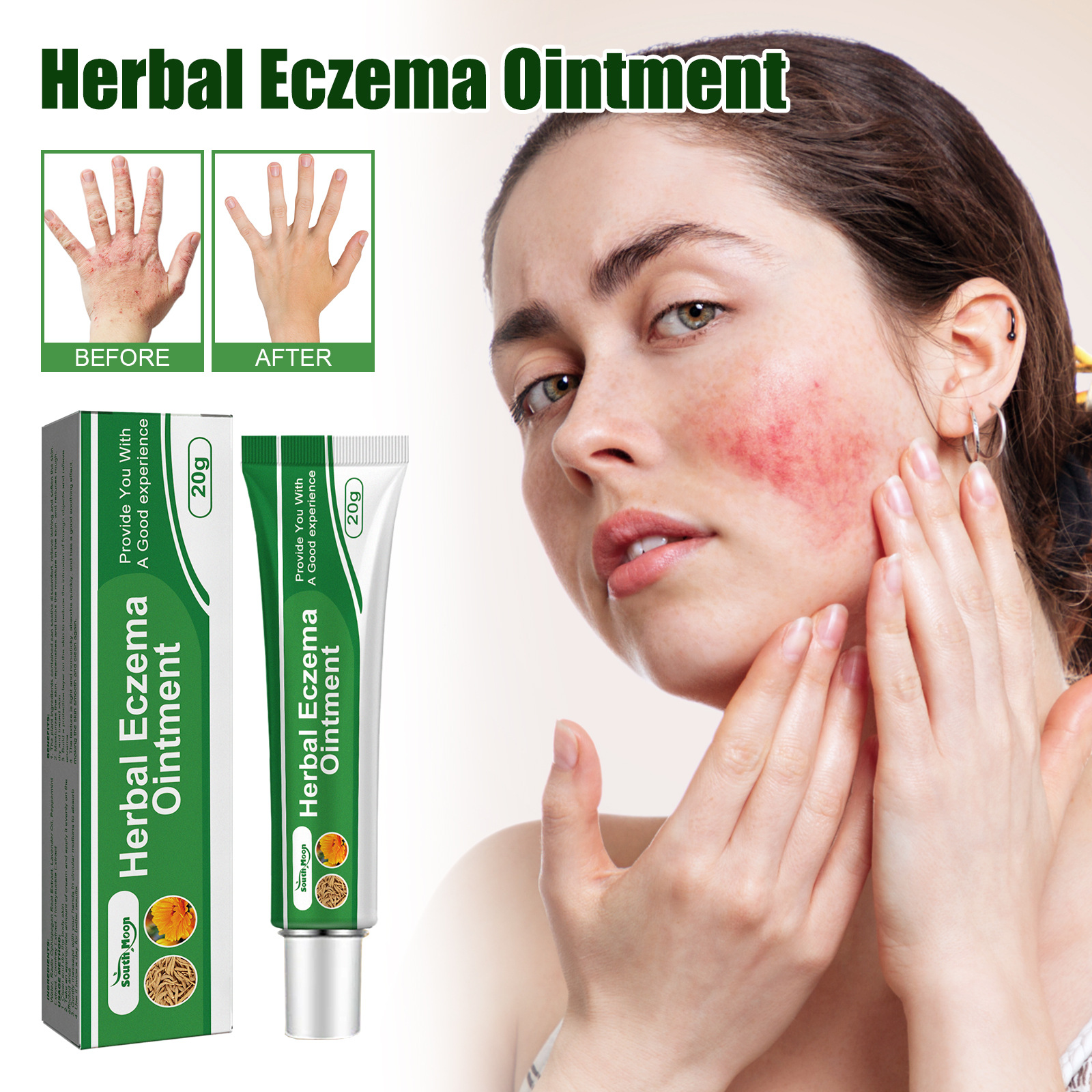 South Moon Skin Care Ointment Relieve Redness and Itching of Hand and Foot Dermatitis Skin Repair Ointment_voghion.com
