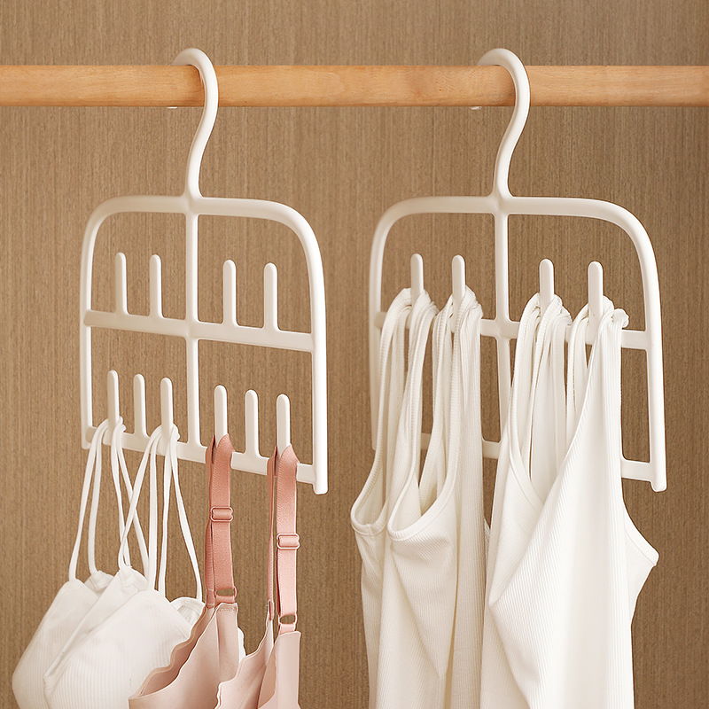 New Double-layer Inner Hanger Creative Jewelry Rack Seamless Clothes Hanging Balcony Finishing Storage Artifact Household Underwear Hook