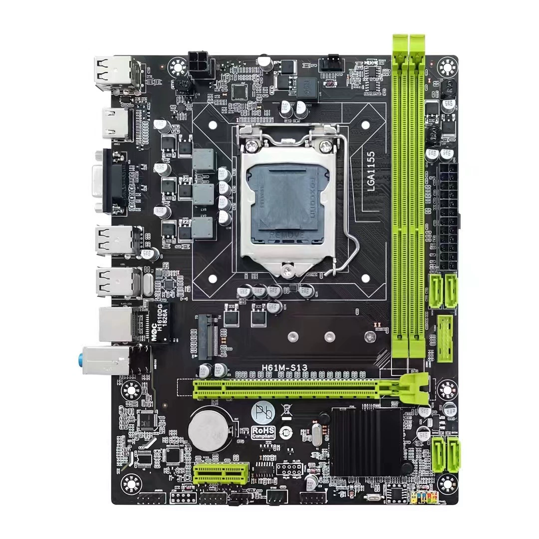 Новый Huazhi H61 настольный компьютер NVME материнская плата 1155 pin двойной канал DDR3 память гарантия 3 года
