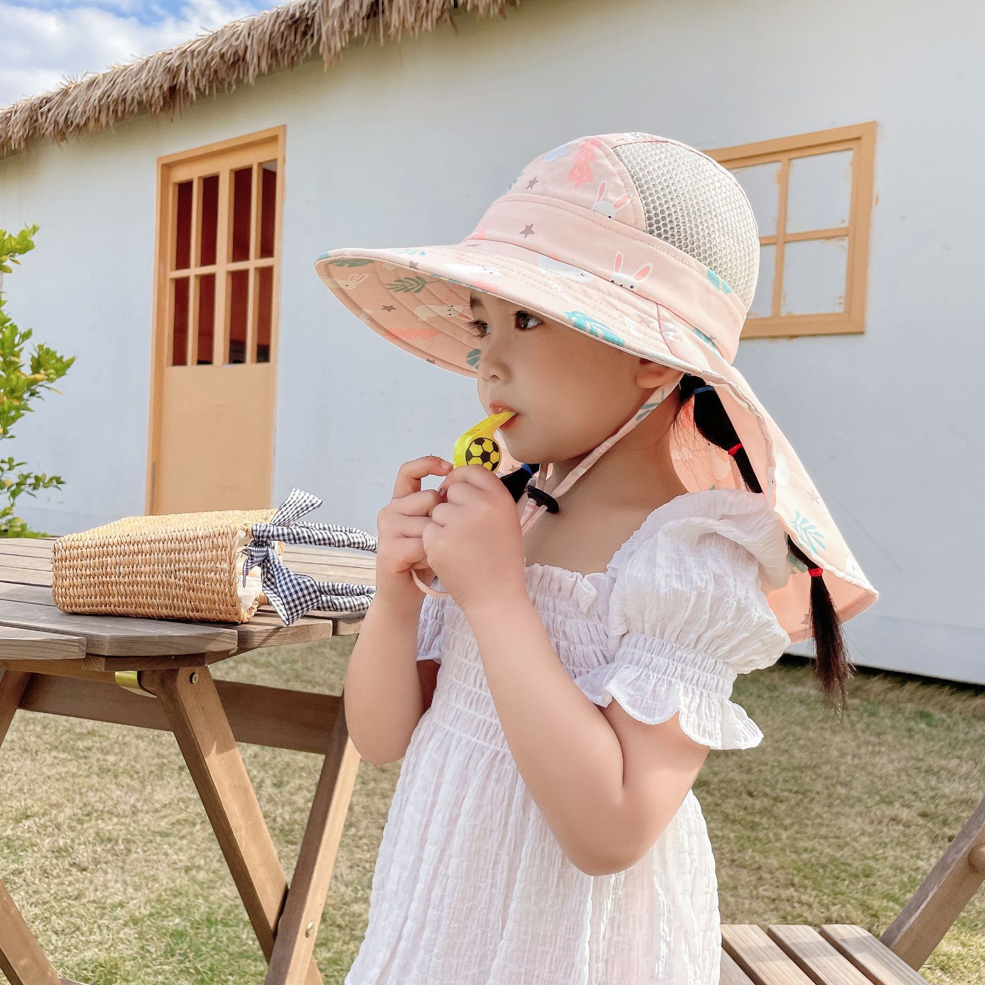 Cute, Sweet Style Children Unisex Cute Sweet Printing Printing Bucket Hat