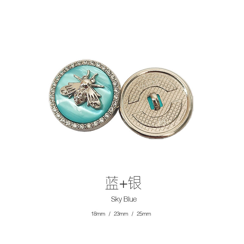 Moda metal abeja diamante botón Chanel estilo abrigo suéter abrigo traje mano costura hebilla decorativa