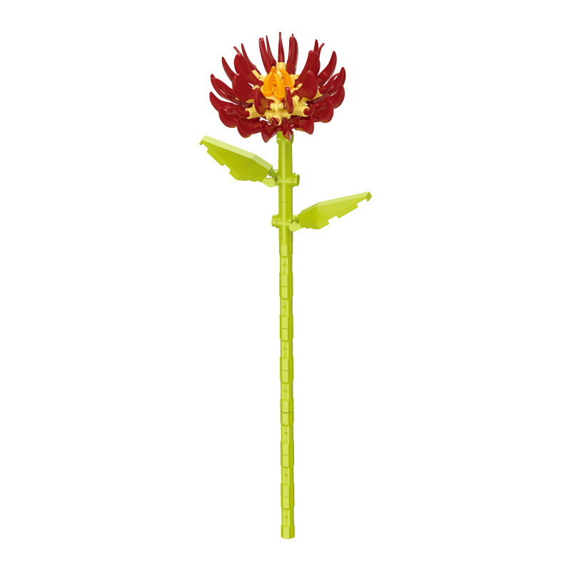 钻马积木花永生花束抱抱桶仿真花小颗粒积木DIY玩具七夕女生礼物|undefined