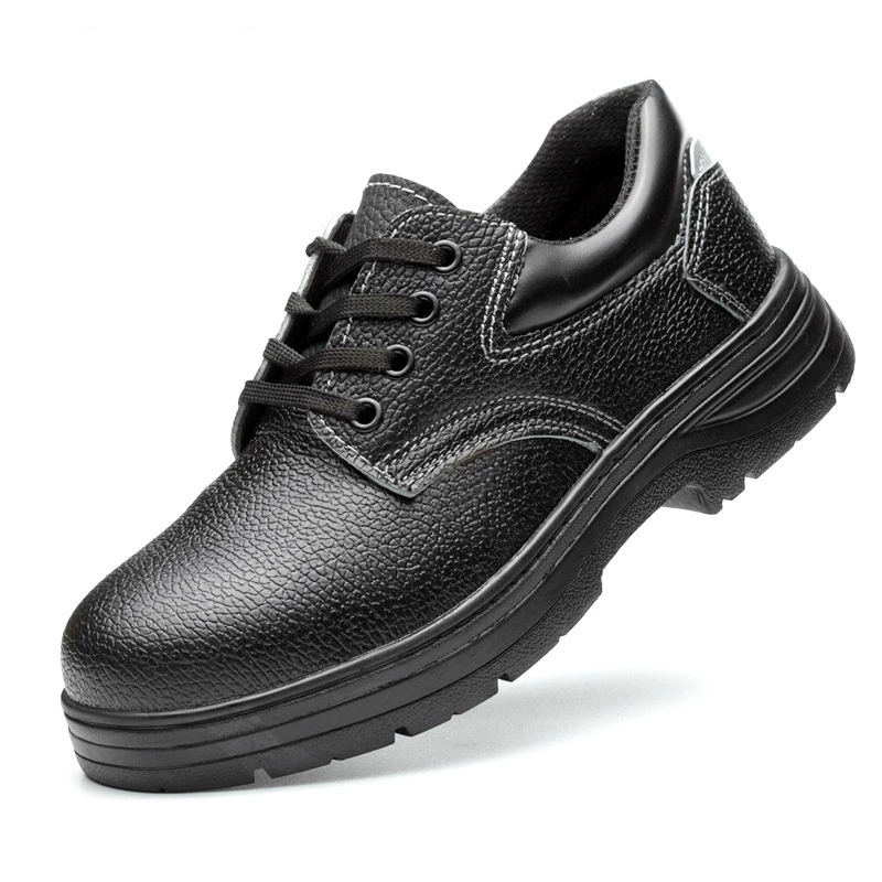 Оптовая продажа в наличии обувь для охраны труда из воловьей кожи с защитой от ударов и проколов защитная обувь со стальным носком Нескользящая износостойкая рабочая обувь на строительной площадке