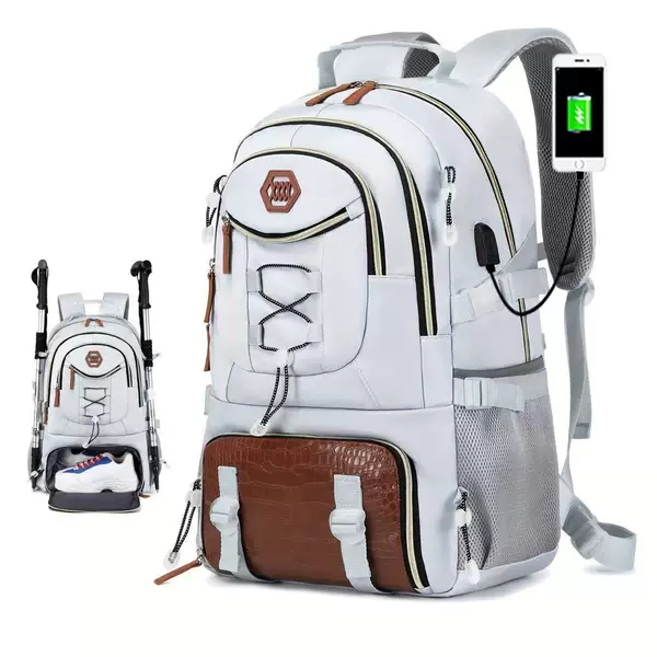 Cross-border new large-capacity Oxford cloth backpack, suitable for casual travel, hiking, and outdoor activities; a sports and travel backpack designed to protect the spine