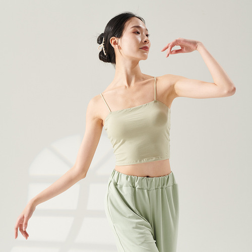 Dance suspenders modern dance body training clothes women's short slimming classical dance vest new style inner bottoming top