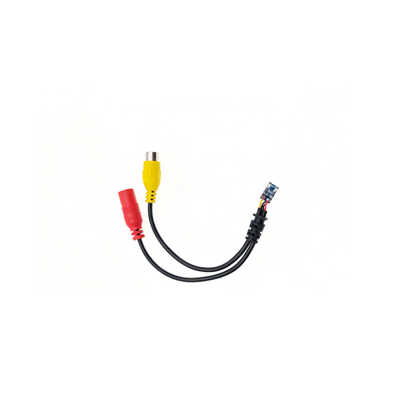 Car-mounted AV/RCA connector, RCA connector, camera, simple circuit voltage test light, car wiring connection operation