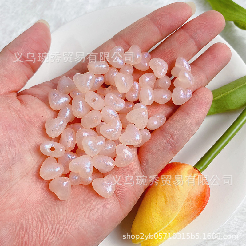 Perlas acrílicas con diseño estrella y sirena, accesorios DIY para pulseras