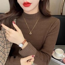 捡漏清仓大牌外贸女装尾货剪标特价一体绒毛衣加绒加厚高领打底衫