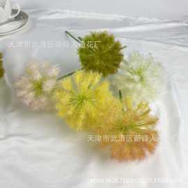 蒲公英单只仿真洋葱花球假花摄影家居花艺ins批发外贸单支人造花