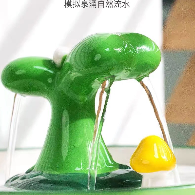 Dispensador de agua para gatos dispensador de agua para perros dispensador de agua para gatos de cerámica que fluye sin enchufar boca no húmeda suministros para gatos domésticos