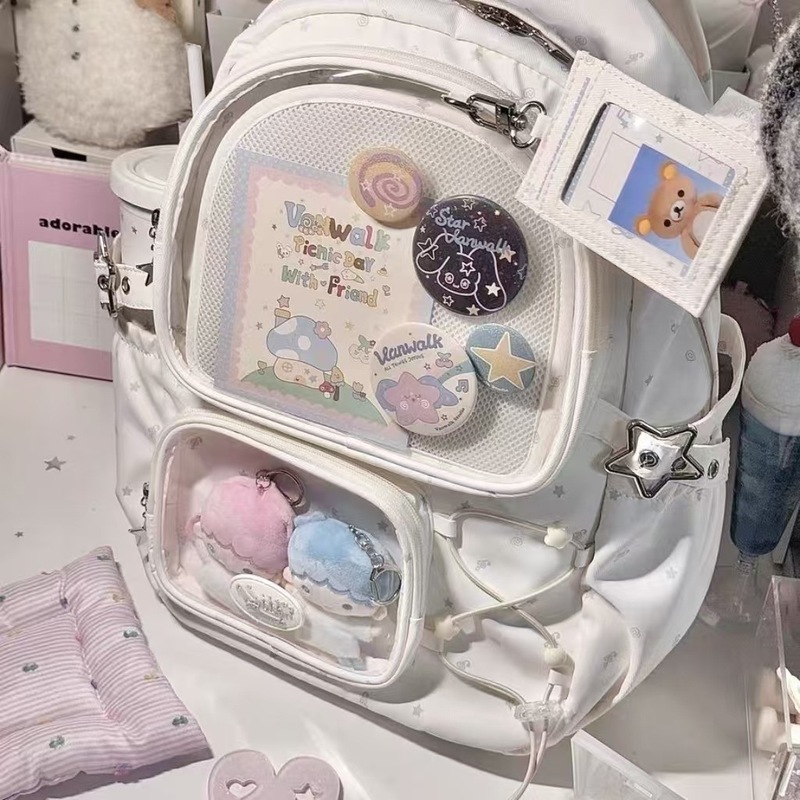 2025年新作 透明リュック 軽量 シンプル 中学生 ランドセル 日本製 汚れにくい 大容量 かわいい パック|undefined