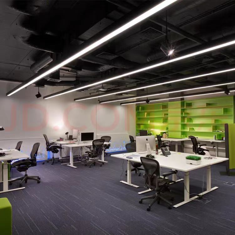 Lámpara de banda especial de empalme sin costura LED cuadrante para sala de conferencias de banda de techo de oficina de supermercado lámpara de oficina comercial