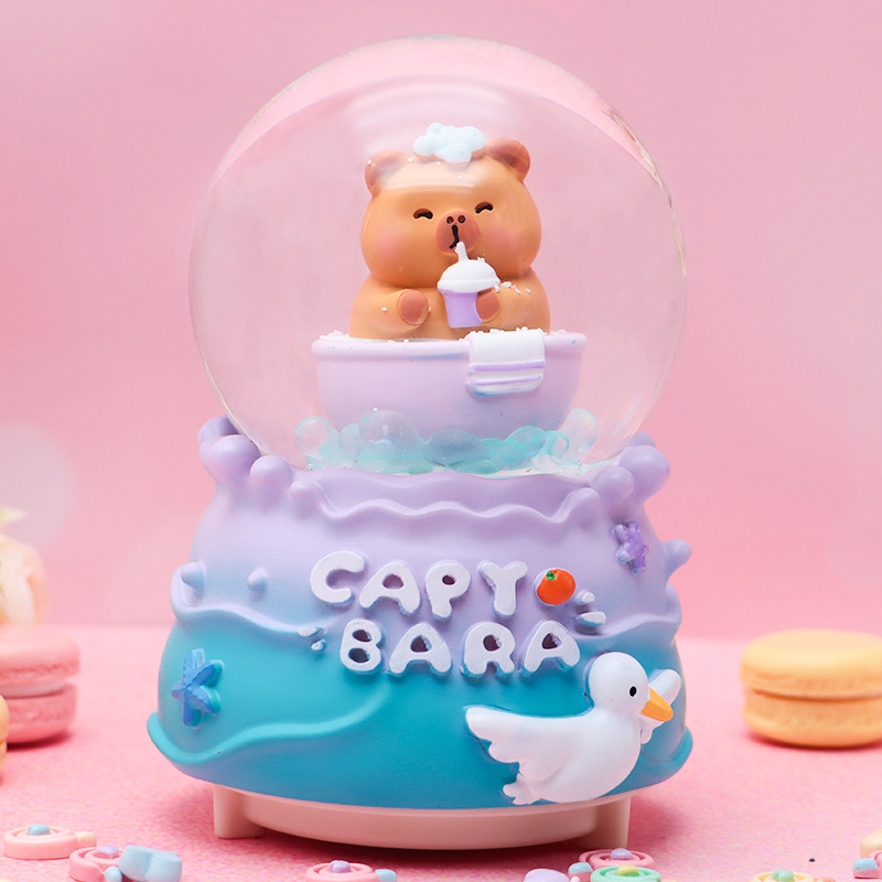 Romántico secreto bosque bola de cristal luminosa caja de música caballo blanco creativo decoración de escritorio de niña regalo de estudiante al por mayor